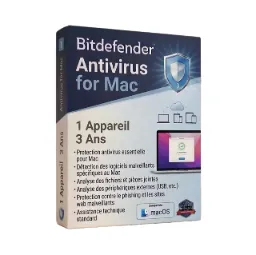 Bitdefender Antivirus for Mac (1 appareil, 3 ans)