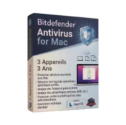 Bitdefender Antivirus for Mac (3 appareils, 3 ans)