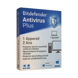 Bitdefender Antivirus Plus (1 appareil, 2 ans)