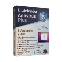 Bitdefender Antivirus Plus (5 appareils, 2 ans)